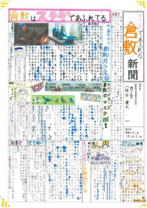 写真：すてきであふれる倉敷新聞 茶屋町小学校 6年　楠本 優太さん