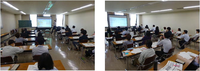 写真:本庁会場での講義の様子