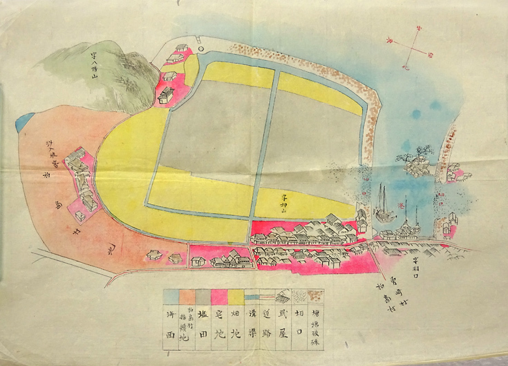 写真：勇崎村之内汐入被害地絵図