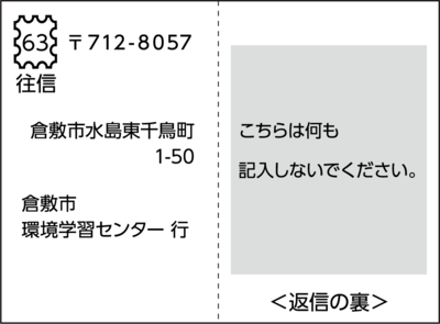 イラスト:往復はがき記入例
