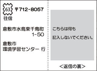 記入例画像:応募はがき往信