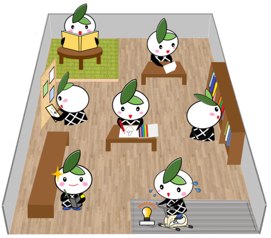 イラスト：くらいふ　おうちでエコチャレンジ