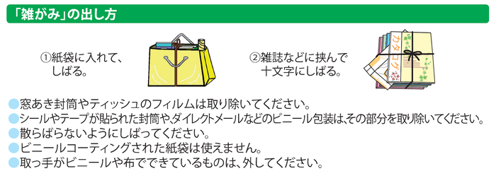 雑がみの出し方のイラスト