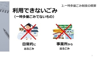 写真：利用できないごみ　スライド