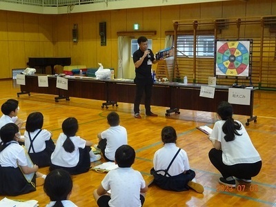写真：連島西浦小学校で出前講座2