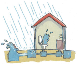 雨どいのイラスト
