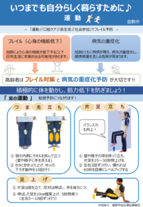 写真：フレイル予防（運動）表