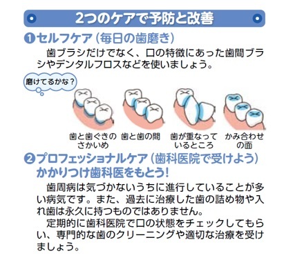 イラスト：2つのケアで予防と改善