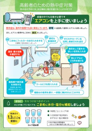 写真：高齢者のための熱中症対策　チラシ1