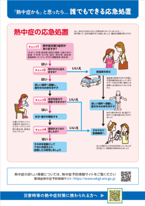 写真：エアコンが使用できないときの熱中症対策　チラシ2