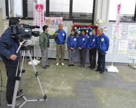 写真：玉島テレビでの啓発