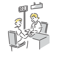 窓口のイラスト