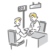 窓口のイラスト