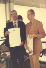 photo: the then Mayor of Kurashiki, Mr. Shigeki Oyama