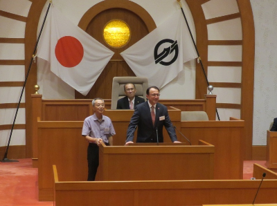 写真:シュタードゥラー市長のスピーチ