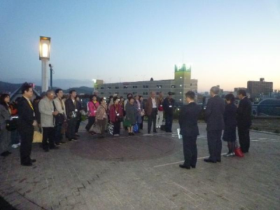 写真：出発式