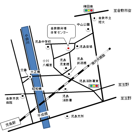 地図：倉敷勤労者体育センター