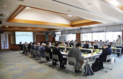 写真:令和4年度真備地区復興計画推進委員会会場の状況