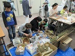 写真:岡山県産ヒノキの積み木コーナー