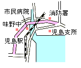 地図:鷲羽山通り
