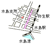 地図:水島商店街通り