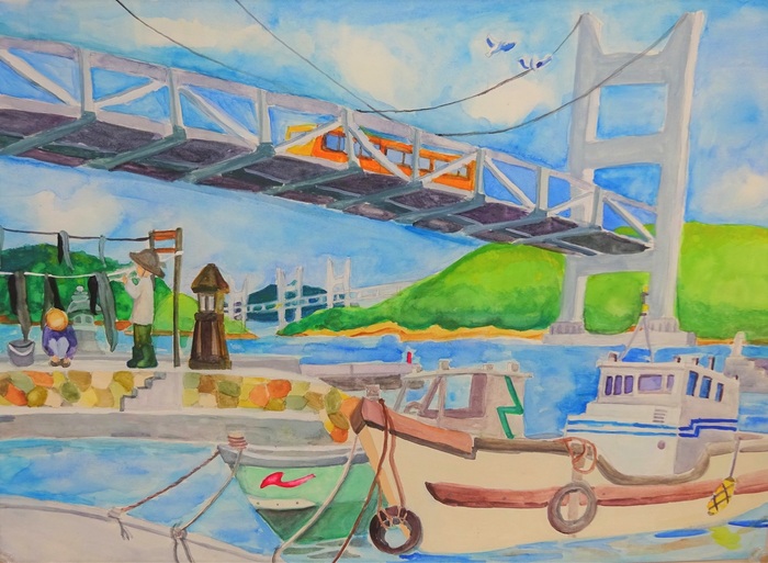 絵画:下津井の日常