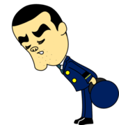 イラスト：おじぎする人