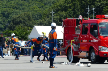写真：ポンプ車操法の部　倉敷方面隊　中庄分団2