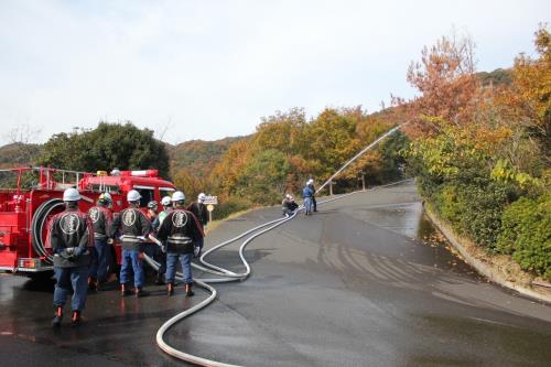写真：放水