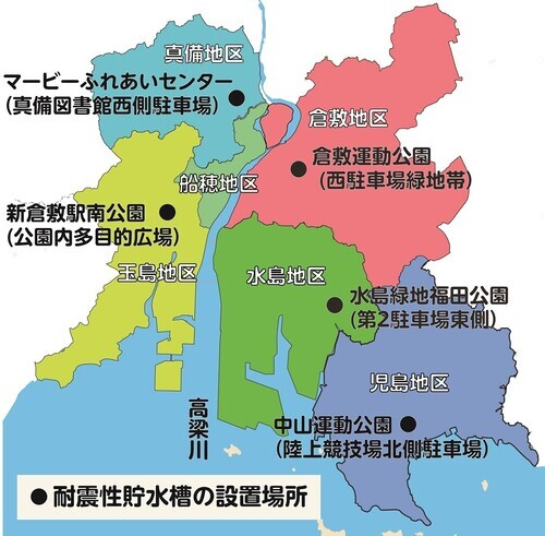 イラスト：耐震性貯水槽位置図