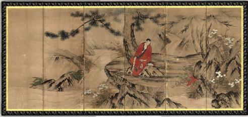 写真：菊慈童図屏風