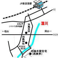 地図：溜川への案内図