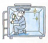 イラスト：水槽の清掃