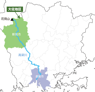 イラスト：水源林の位置