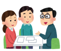 イラスト：相談している様子