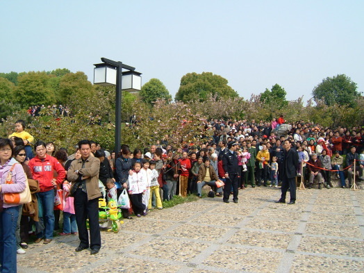 写真：梅桜園祭に参加する鎮江市民01