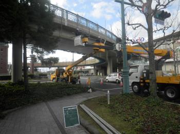 写真：倉敷駅北歩道橋補修工事1