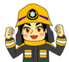 イラスト：消防士