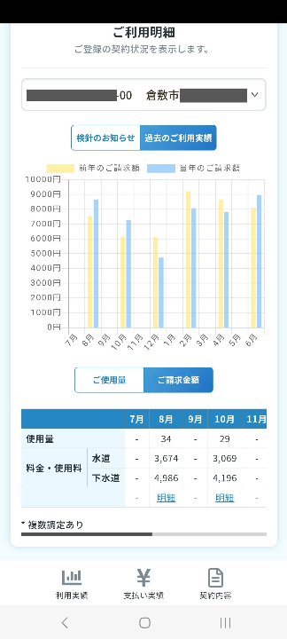 画面：利用実績＿過去
