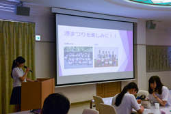 写真：バトン演技担当の発表