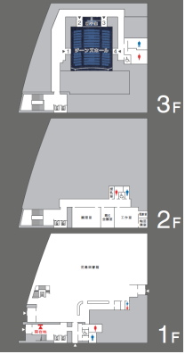 イラスト：平面図_図書館棟