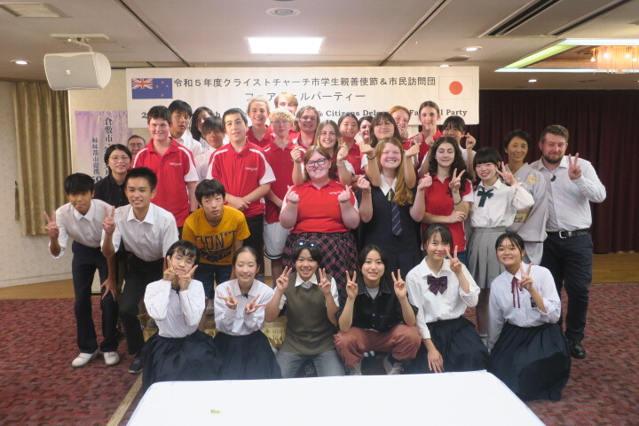 写真：クライストチャーチ学生親善使節の様子