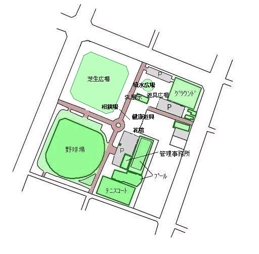地図：水島中央公園　詳細