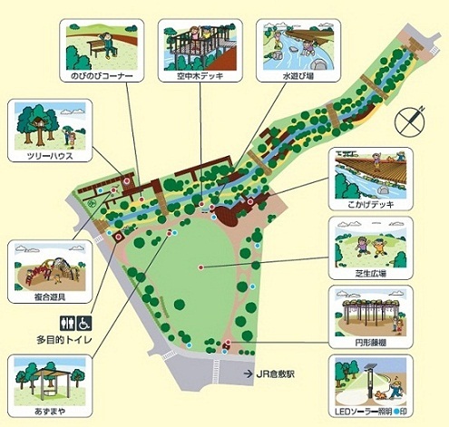 地図：倉敷みらい公園　詳細