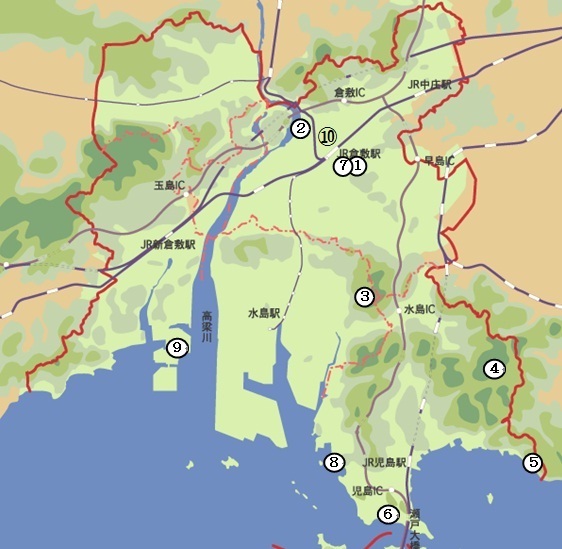 地図：季節の花だより位置図平成年