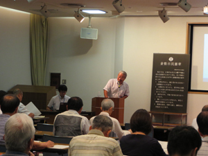 写真：倉敷市環境衛生協議会守屋副会長による情熱に満ちあふれた事例発表