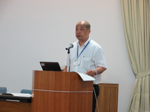 写真：倉敷市教育委員会渡邊次長によるわかりやすく興味深い取組報告