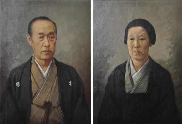 写真：田中 九衛「守屋甚三郎義直・照夫妻肖像」