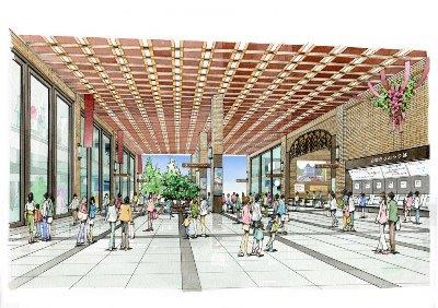 イラスト：南北自由通路整備イメージ