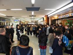 写真:倉敷駅にて出発のとき